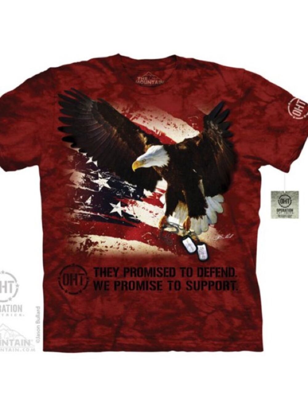 The Mountain Shirt Mens Size XL Eagle Patriotic Tshirt USA defend support